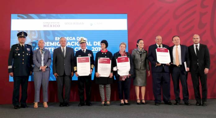 Premio Nacional de Protección Civil Salón de la Tesorería, Palacio Nacional