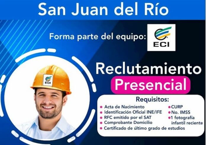 Convocatoria reclutamiento para contratación de personal operativo en San Juan del Río QRO