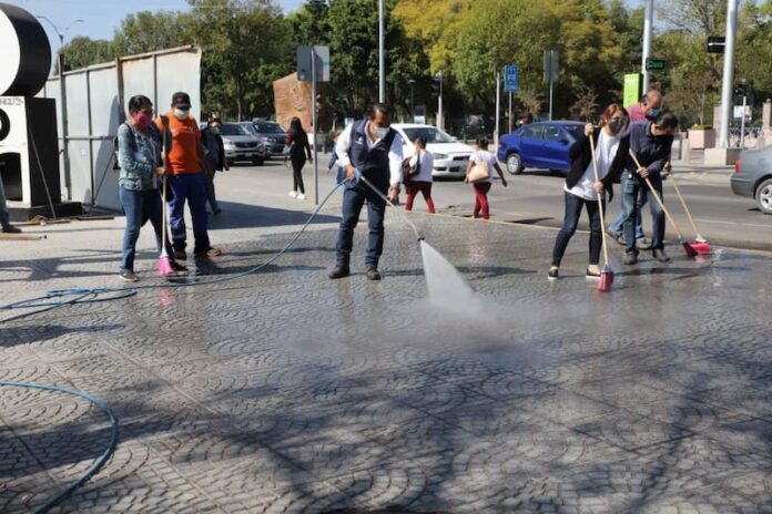 Realizan 9na. Jornada de Limpieza y Concientización del Uso de Cubreboca en el municipio de Querétaro