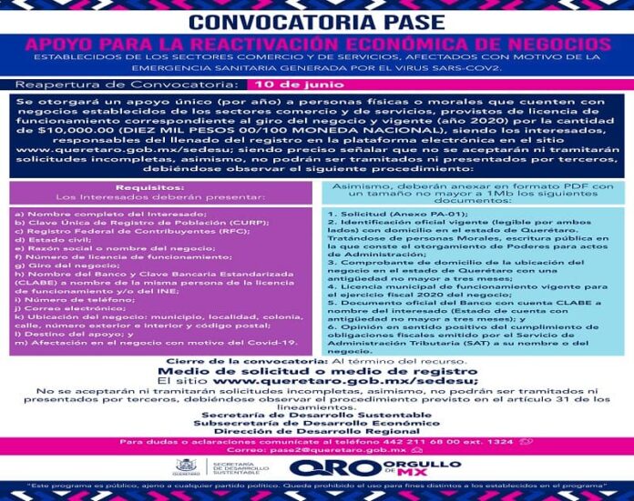 Programa PASE abre nueva convocatoria