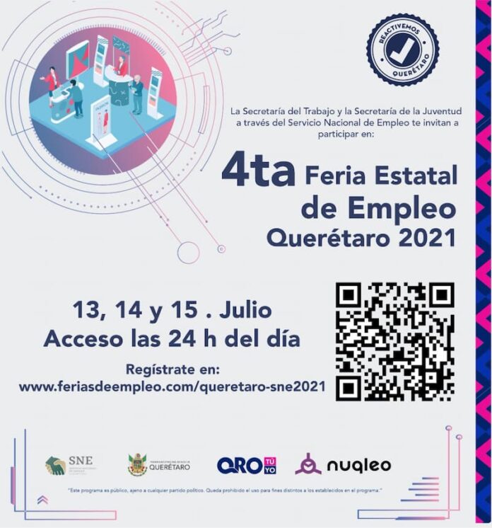 Más de mil plazas de trabajo en Feria de Empleo para Querétaro