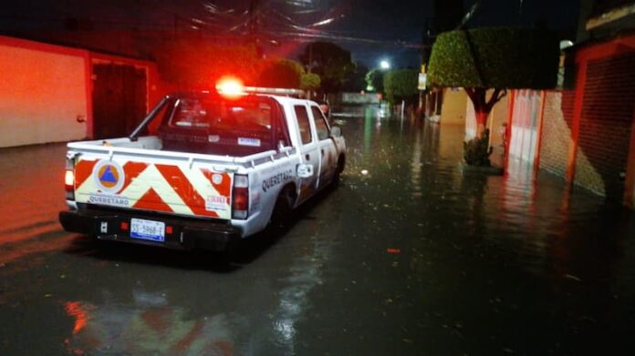 Se atendieron afectaciones por lluvias en el Municipio de Querétaro