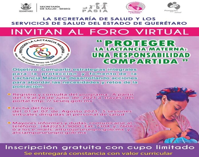 Foro virtual para conmemorar la Semana Mundial de la Lactancia Materna