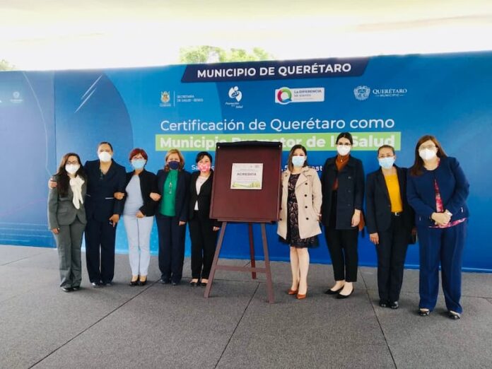 Municipio de Querétaro es certificado como Promotor de Salud