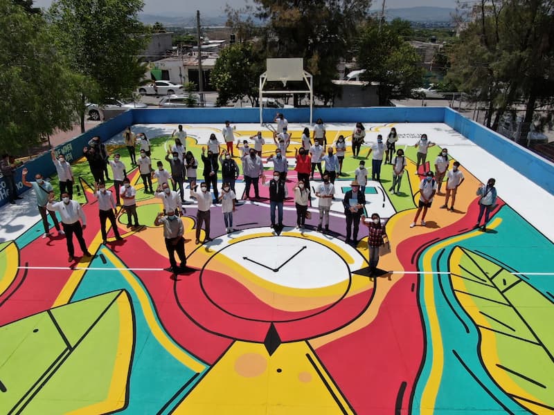 Municipio de Querétaro inaugura mural y cancha comunitaria con motivo del Día Internacional de la Juventud