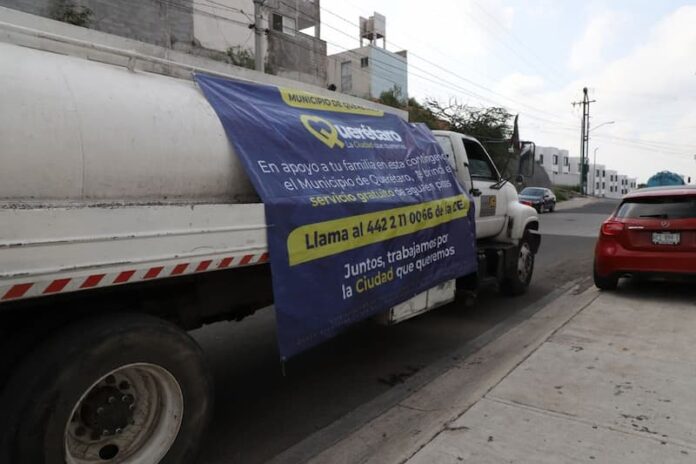 24 colonias han recibido apoyo de agua potable con pipas del Municipio de Querétaro