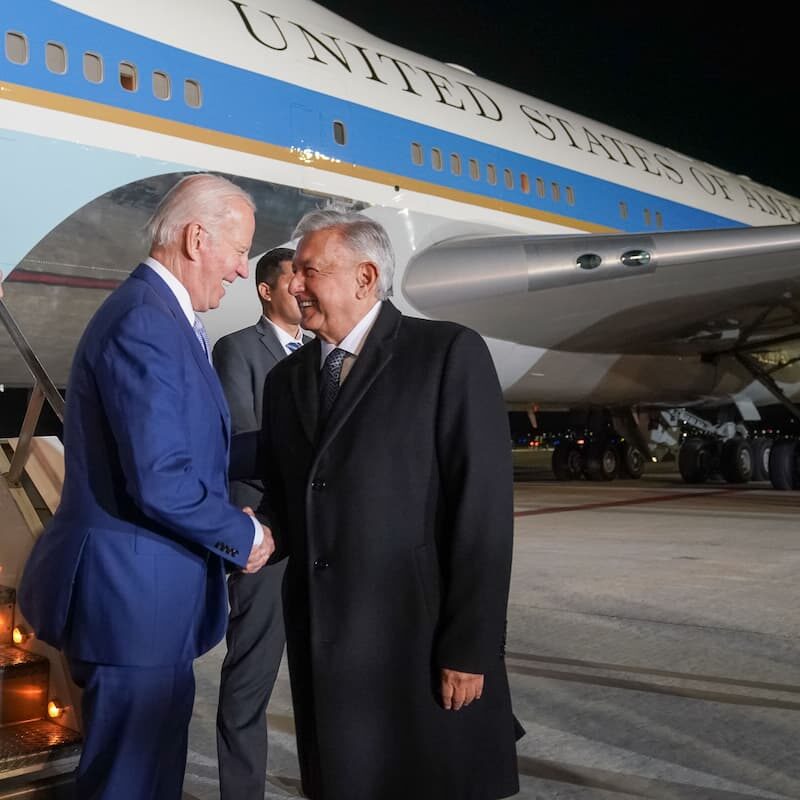 AMLO recibe a Joseph Biden en el AIFA