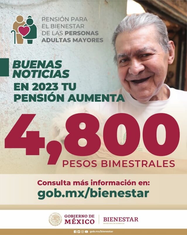 Pensión para personas adultas mayores aumenta a cuatro mil 800 pesos bimestrales Ariadna Montiel