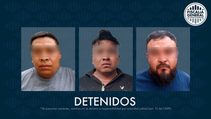 Tres detenidos vinculados al doble homicidio en comunidad de Casa Blanca, San Juan del Río